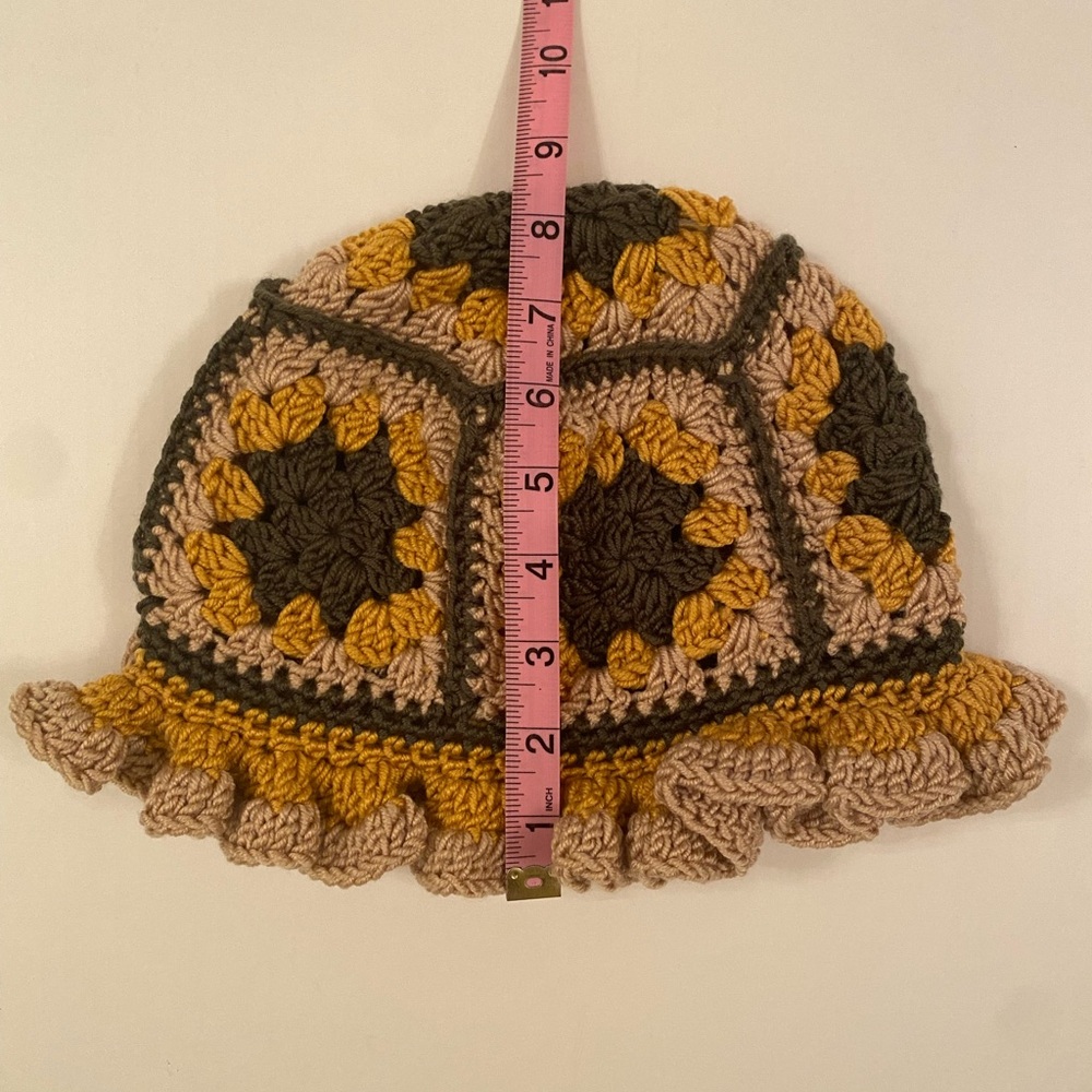 Handmade Crochet Ruffle Hat - Picture 5 of 6